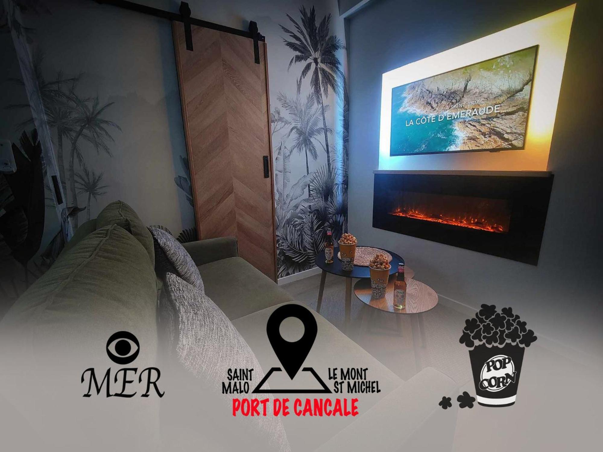 La Belle Mer By Mrodbnb - Appart Neuf - Vue Mer - 25M Plage & Resto - Cine - Cheminee - Popcorn Cancale Exterior photo